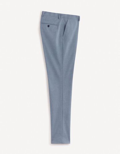 Pantalon de costume slim - bleu chambray - celio - Modalova