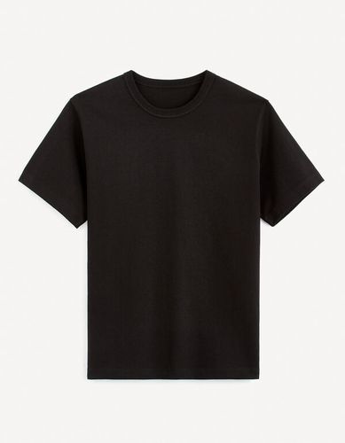 T-shirt boxy en coton - noir - celio - Modalova