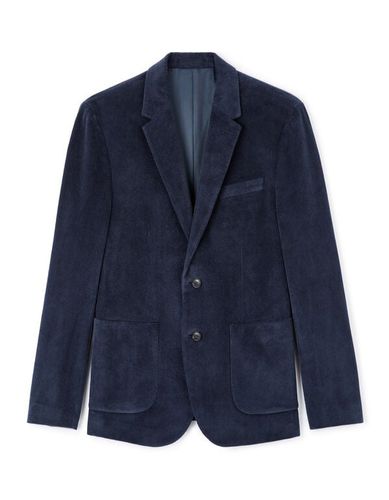 Blazer slim coton stretch - marine - camaieu - Modalova