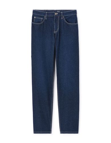 Jean loose 100% coton C75 - marine - camaieu - Modalova