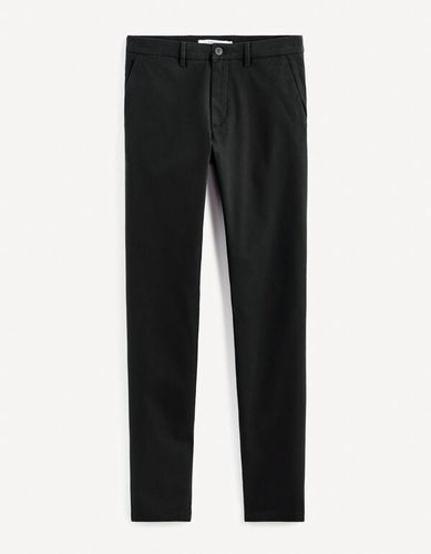 Pantalon chino slim - noir - celio - Modalova