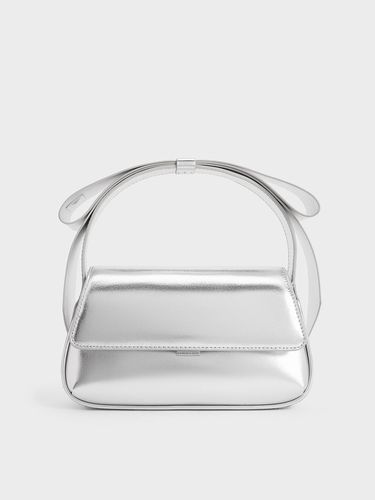 Charles & Keith - Sac à main en cuir métallisé avec noeud - Charles & Keith - Modalova