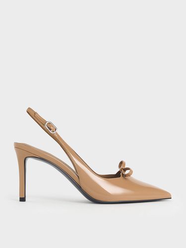 Charles & Keith - Escarpins vernis à nœud et bride arrière - Charles & Keith - Modalova