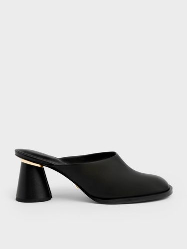 Charles & Keith - Mules en cuir à talon cylindrique Medina - Charles & Keith - Modalova