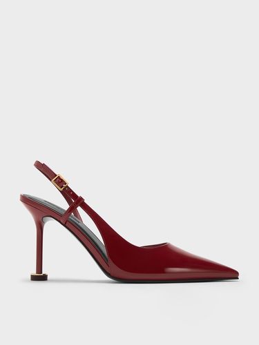 Charles & Keith - Escarpins pointus vernis à bride arrière et talon sculpté - Charles & Keith - Modalova