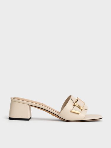 Charles & Keith - Mules en cuir à talon carré et boucle Whitney - Charles & Keith - Modalova