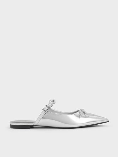 Charles & Keith - Mules métallisées à bout pointu et double nœud - Charles & Keith - Modalova