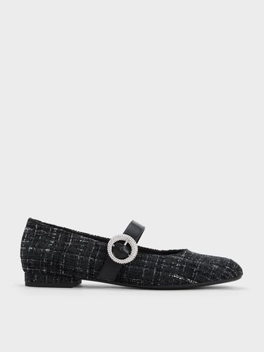 Charles & Keith - Mary Jane en tweed à boucle ornée de faux cristaux - Charles & Keith - Modalova