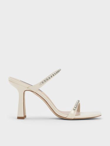 Charles & Keith - Sandales à talon vernies et incrustées de pierres - Charles & Keith - Modalova