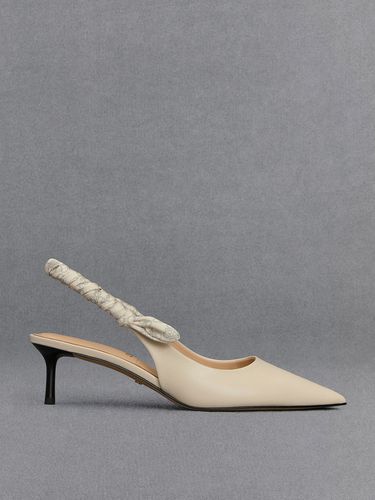 Charles & Keith - Escarpins à bride arrière froncée en cuir - Charles & Keith - Modalova