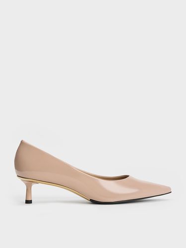 Charles & Keith - Escarpins en cuir verni à talon de chaton et bout pointu - Charles & Keith - Modalova