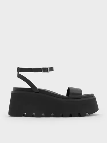 Charles & Keith - Sandales à semelle plateforme crantée et bride de cheville - Charles & Keith - Modalova