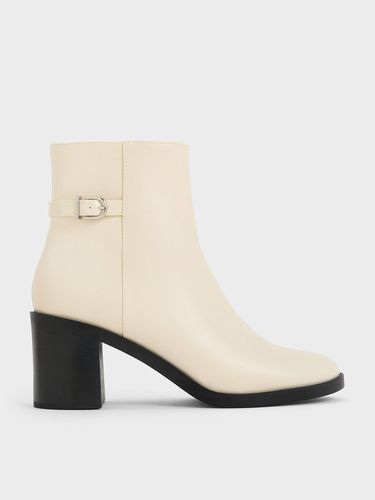 Charles & Keith - Bottines à talon carré et boucles latérales - Charles & Keith - Modalova