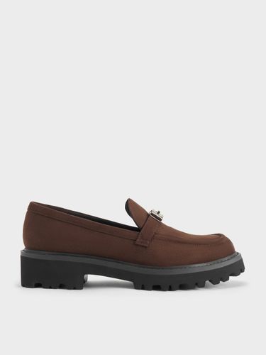 Charles & Keith - Mocassins à plateforme Lando en faux daim avec accents métalliques - Charles & Keith - Modalova