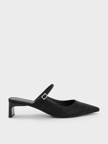 Charles & Keith - Mules à talon lame ornée de pierres - Charles & Keith - Modalova