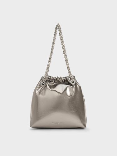 Charles & Keith - Sac cabas métallisé à poignée en chaîne Caia - Charles & Keith - Modalova