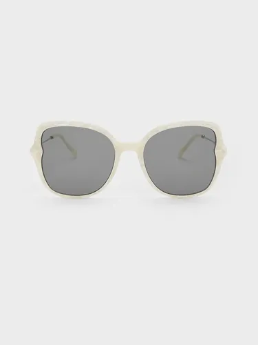 Charles & Keith - Lunettes de soleil papillon oversize en acétate recyclé - Charles & Keith - Modalova