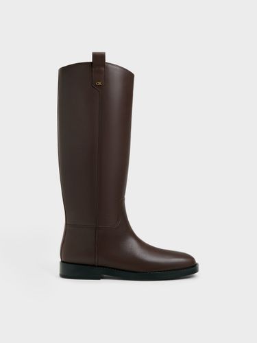 Bottes hautes Kallie en cuir - Charles & Keith - Modalova