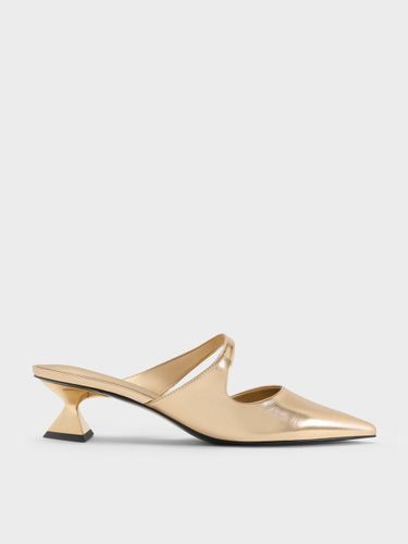 Charles & Keith - Escarpins asymétriques métallisés à talon sculpté Vada - Charles & Keith - Modalova