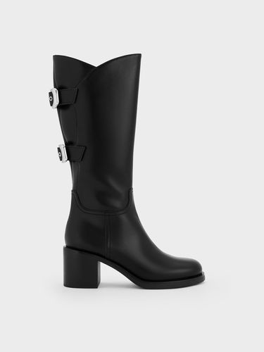Bottes hautes à lanières ornées d'œillets Masei - Charles & Keith - Modalova