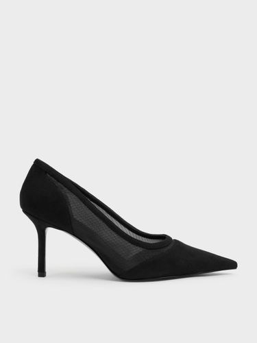 Escarpins pointus en suédine et mesh - Charles & Keith - Modalova