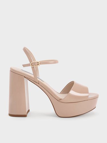 Charles & Keith - Sandales vernies à plateforme et bout ouvert - Charles & Keith - Modalova