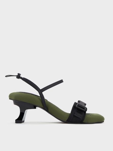 Charles & Keith - Sandales en nylon à talon sculpté et bord ondulé - Charles & Keith - Modalova