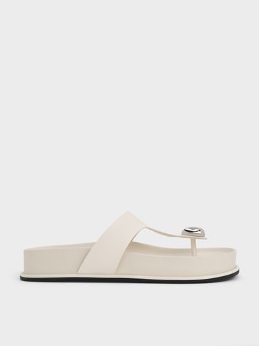Charles & Keith - Sandales tongs à plateforme et bride arrière et détail sculpté - Charles & Keith - Modalova