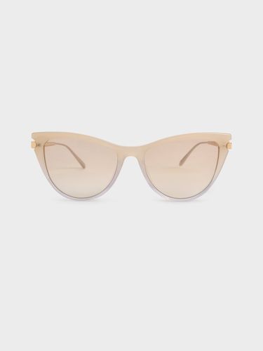 Charles & Keith - Lunettes de soleil yeux de chat angulaires en acétate recyclé - Charles & Keith - Modalova