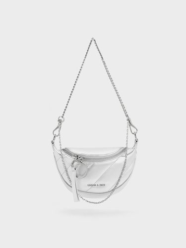 Charles & Keith - Sac bandoulière en demi-lune à effet froissé Philomena - Charles & Keith - Modalova