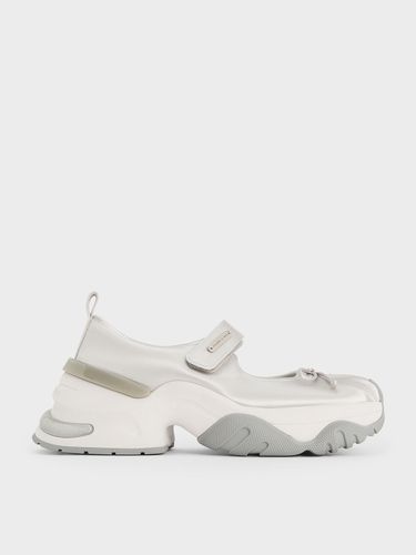 Charles & Keith - Baskets Mary Jane bicolores à nœud en satin - Charles & Keith - Modalova