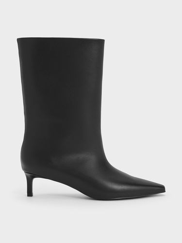 Charles & Keith - Bottes montantes à bout carré allongé et talon de chaton - Charles & Keith - Modalova