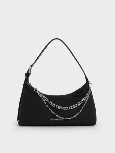 Charles & Keith - Sac porté épaule trapèze en nylon à maillons de chaîne - Charles & Keith - Modalova