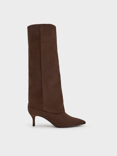 Charles & Keith - Bottes hautes en suédine à talon aiguille et bout pointu - Charles & Keith - Modalova