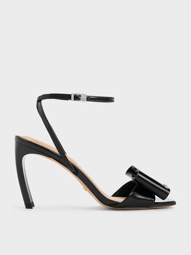 Charles & Keith - Sandales en cuir verni à noeud et talon fin Lu - Charles & Keith - Modalova