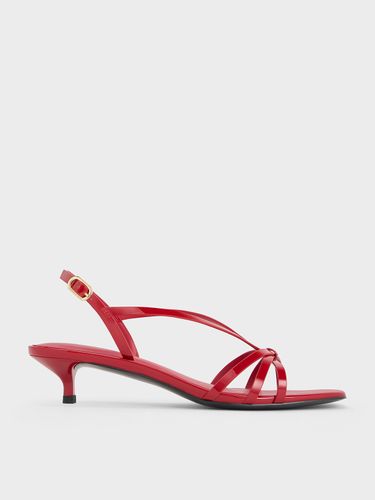 Charles & Keith - Sandales vernies à lanières et talon de chaton - Charles & Keith - Modalova