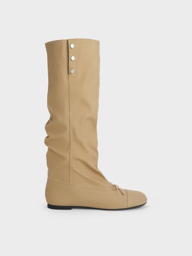 Charles & Keith - Bottes hautes cloutées en sergé Gael - Charles & Keith - Modalova