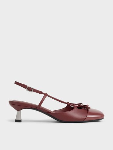 Charles & Keith - Escarpins vernis à bout arrondi avec nœud - Charles & Keith - Modalova