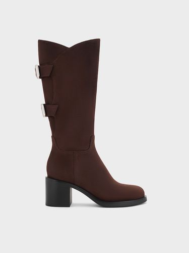 Charles & Keith - Bottes hautes en suédine à lanières ornées d'œillets Masei - Charles & Keith - Modalova