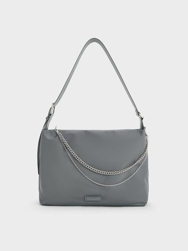 Charles & Keith - Sac porté épaule souple en nylon à maillons de chaîne - Charles & Keith - Modalova