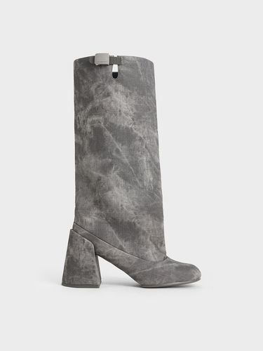 Charles & Keith - Bottes en denim à hauteur de genoux et plateforme Robbie - Charles & Keith - Modalova