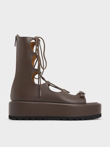Charles & Keith - Sandales spartiates à lacets et à plateforme - Charles & Keith - Modalova