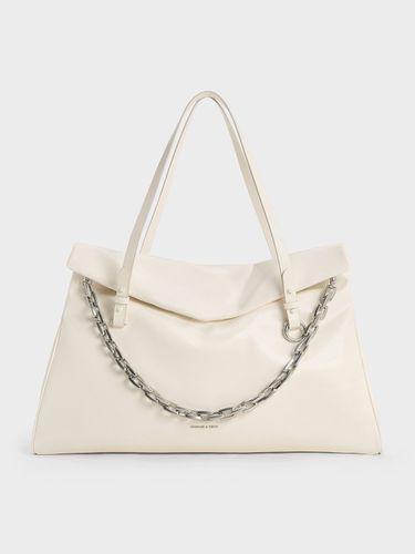 Charles & Keith - Grand sac cabas trapèze à poignée en chaîne Andromeda - Charles & Keith - Modalova