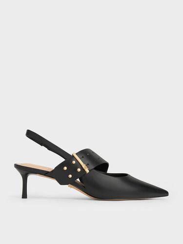 Charles & Keith - Escarpins asymétriques à bride arrière en cuir - Charles & Keith - Modalova