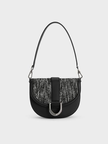 Charles & Keith - Sacoche en cuir et en tweed Gabine - Charles & Keith - Modalova