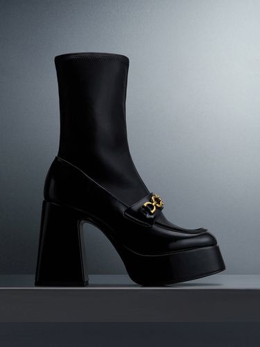 Charles & Keith - Bottines à plateforme et détails métalliques - Charles & Keith - Modalova