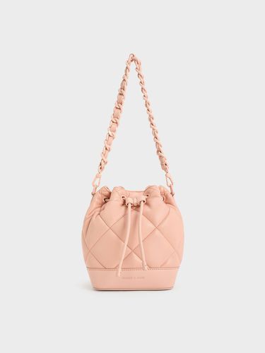 Charles & Keith - Sac seau matelassé à poignée en chaîne Lin - Charles & Keith - Modalova