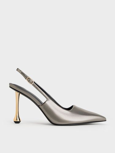 Charles & Keith - Escarpins à bout pointu et talon sculpté métallisé - Charles & Keith - Modalova