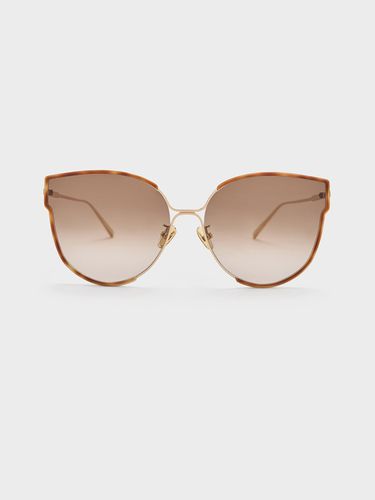 Charles & Keith - Lunettes de soleil papillon à monture fine de tortue - Charles & Keith - Modalova