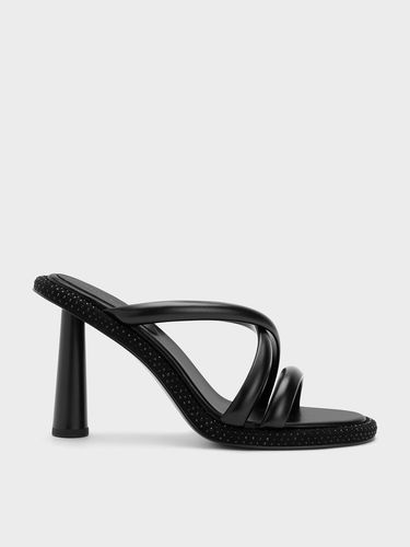 Charles & Keith - Mules à brides croisées ornées de cristaux - Charles & Keith - Modalova